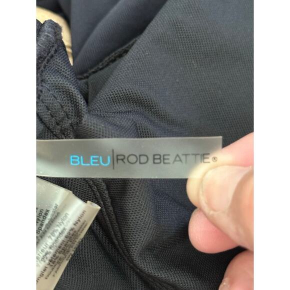 Bleu Rod Beattie Women's Black Twisted-Front One Piece Swimsuit Size 10 - Picture 7 of 7